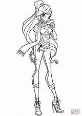 Winx Colouring sketch template