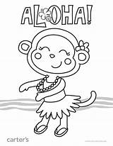 Coloring Pages Luau Aloha Hawaiian Sheets Kids Color Theme Hawaii Preschool Printable Summer Crafts Sheet Tropical Colouring Print Activities Party sketch template