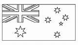 Flag Australian Coloring Colouring Template Pages Australia Printable Color Choose Board sketch template
