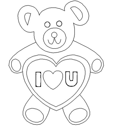 teddy bear drawing  heart  getdrawings