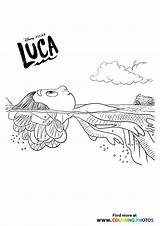 Luca Swimming sketch template