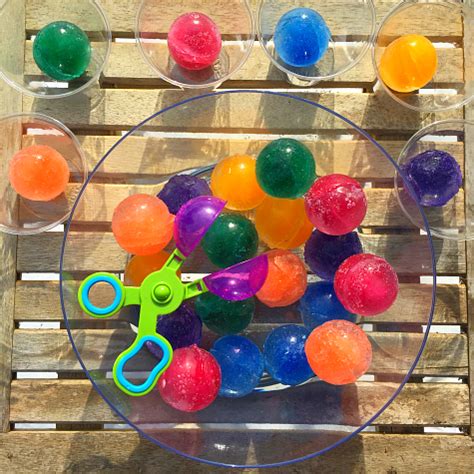 colored ice balls
