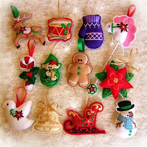felt ornament collection machine embroidery designs