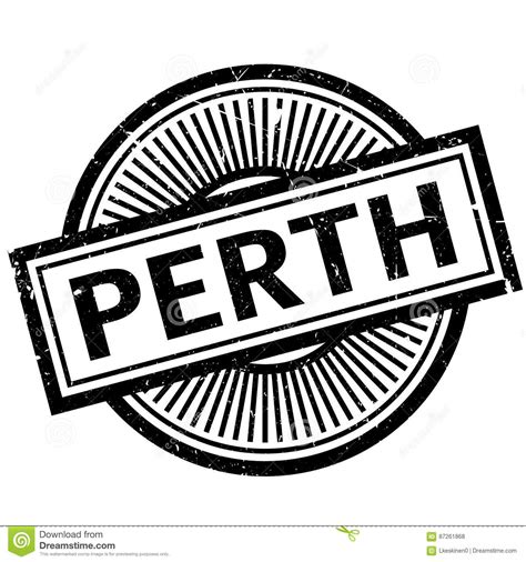 perth rubber stamp stock vector illustration  business