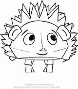 Zack Quack Fluffy Coloring Hedgehog Drawing sketch template