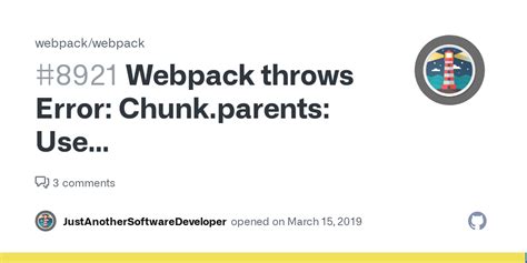 webpack throws error chunkparents  chunkgroupgetparents