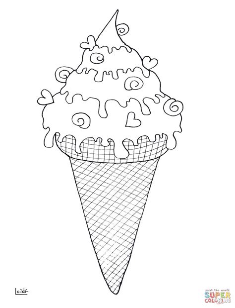 blank pages ice cream coloring pages