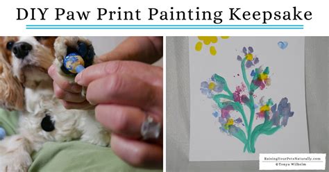 diy paw print painting keepsake learn     homemade paw