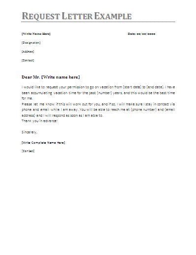 request letter samples word excel  templates letter