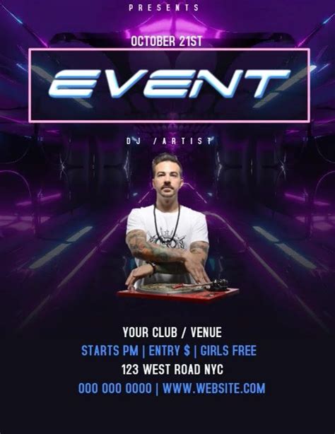 event ad digital club flyers night club flyer