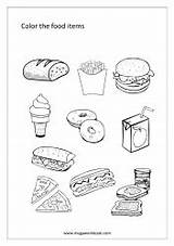 Coloring Miscellaneous Food Sheet Megaworkbook Sheets sketch template