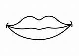 Mouth Coloring Clipart sketch template