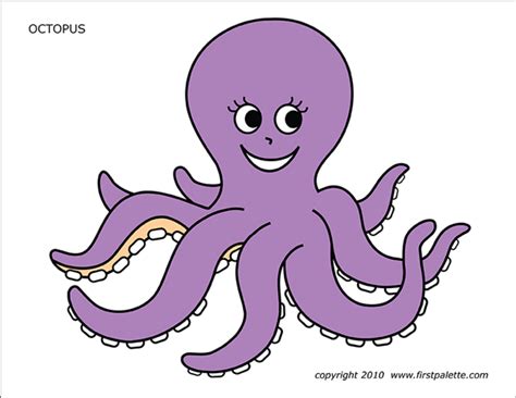 octopus  printable templates coloring pages firstpalettecom