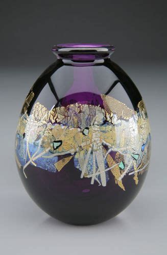 Sharon Fujimoto Hand Blown Art Glass Vases Art Glass Vase Glass