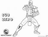 Mortal Kombat Coloring Zero Sub Pages Color Print Printable Getcolorings Getdrawings Colorings sketch template