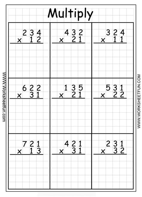 multiplication worksheets images  pinterest  printable