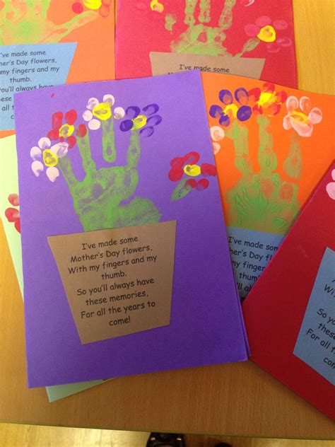 mothers day handprint card  poem mothers day pinterest poem