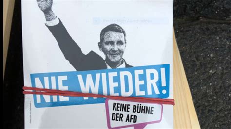 afd wahlkampf  frankfurt anti afd plakate beschlagnahmt nach