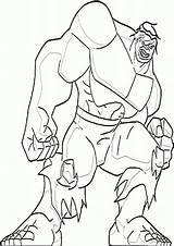 Coloring Hulk sketch template