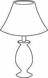 Lamp Outline Clipart Clip Table Lamps Colouring Light Kids Floor Line Tall Lampshade Colorable Cliparts Coloring Transparent Oil Lineart Lantern sketch template