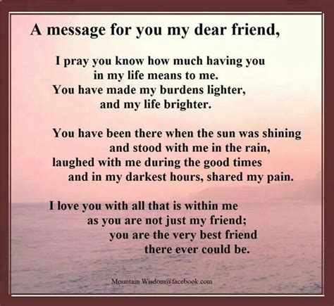 a message for my dear friends friends quotes best