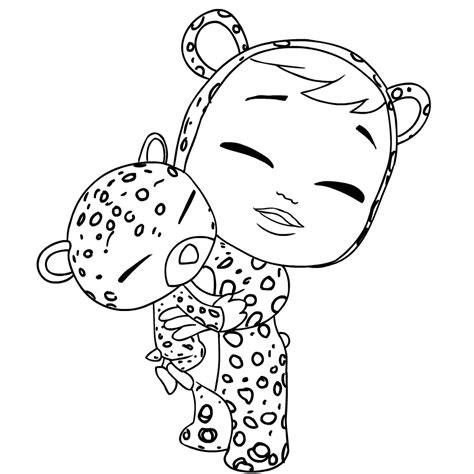 cry babies coloring page drawing