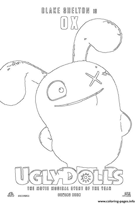 Moxy Ugly Doll Coloring Page