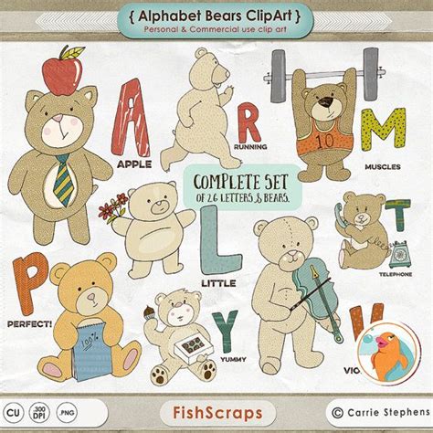 alphabet bears clipart az alphabet animals teddy bear clip art