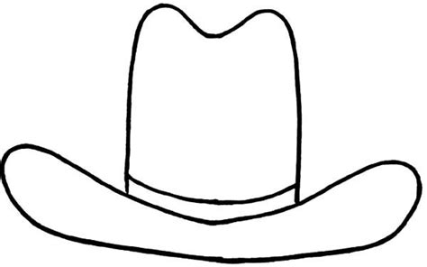cowboy hat outline coloring pages kids play color cowboy hats