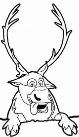 Sven Olaf Drawing Reindeer Drawinghowtodraw Ausmalbilder Outline Ausmalen Drawings Eiskönigin Colouring Mewarna Kristoff sketch template