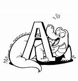Alligator Coloring Pages Kids Color Printable Cartoon Cliparts Clipart Library Bestcoloringpagesforkids sketch template