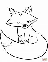 Coloring Fox Pages Cartoon Printable Paper Supercoloring Drawing sketch template