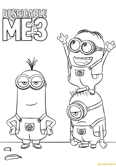 happy birthday minions coloring pages pin  linda mccall
