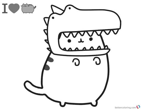 printable pusheen coloring pages learning   read