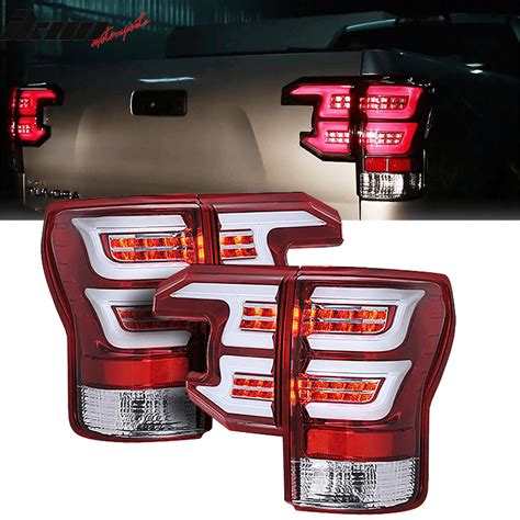 compatible    toyota tundra sequential led tail lights clear lens red housing walmart