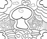 Trippy Lineart sketch template