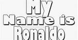 Ronaldo Coloring Name Names sketch template