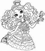 Ever After High Madeline Hatter Coloring Pages Getcolorings sketch template