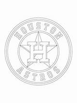 Coloring Pages Houston Printable Astros Baseball Logo Sheets Texas Color Getcolorings Sports sketch template