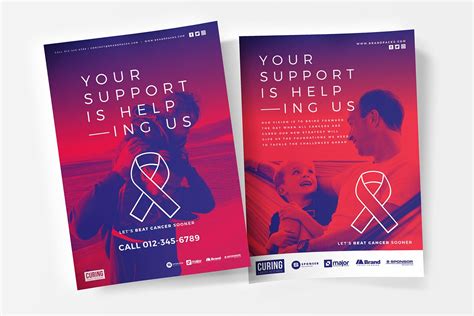 cancer charity poster template psd ai vector brandpacks