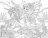 Unicorn Princess Coloring Stock Adobe sketch template