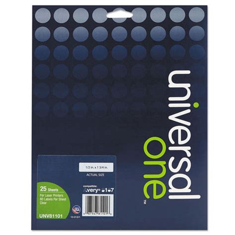 deluxe clear labels  universal unv ontimesuppliescom