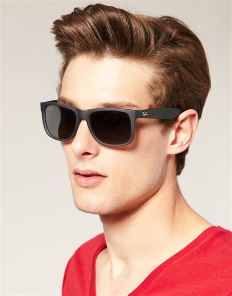 lyst ray ban wayfarer sunglasses in gray for men