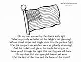 Spangled Banner Star National Symbols Printable Pages Homeschool Social Studies Printables Curriculum sketch template