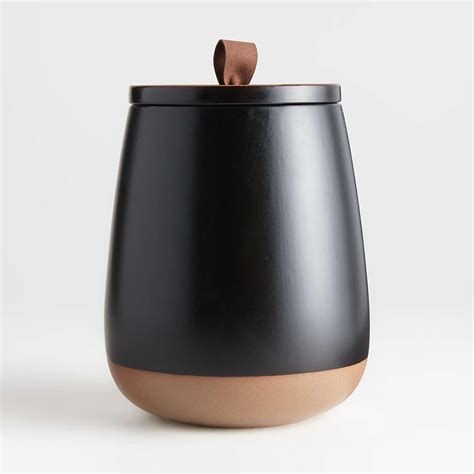 thero matte black ceramic canisters crate barrel canada