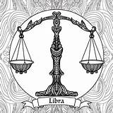 Coloring Zodiac Pages Drawing Adult Signs Libra Balance Scale Outline Colored Drawings Pencils Pencil Behance Tattoo Colouring Signo Virgo Website sketch template