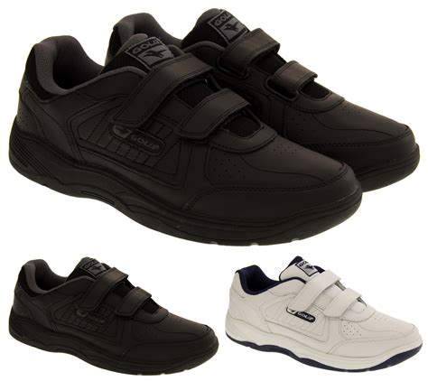 mens gola wide fit ee leather adjustable trainers size          ebay