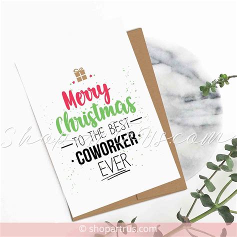 christmas cards for coworkers merry christmas to the best