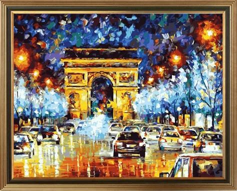 frameless picture  wall acrylic oil painting  numbers  arc de