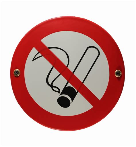 hinweis schild rauchen verboten rauchverbot emaille warnschild